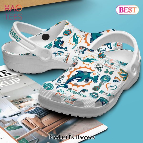Miami Dolphins NFL Sport Crocs Crocband Clogs Shoes Comfortable For Men Women and Kids Exclusive
