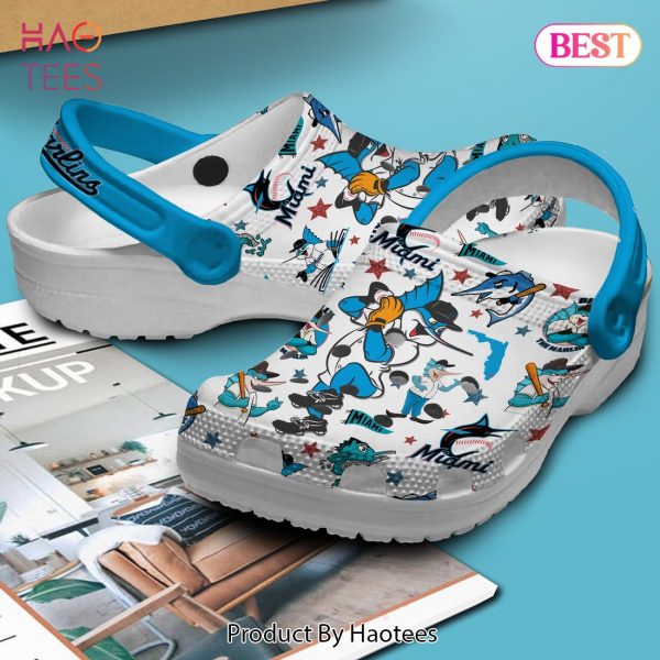 Miami Marlins Baseball MLB Sport Crocs Crocband Clogs Shoes Comfortable For Men Women and Kids
