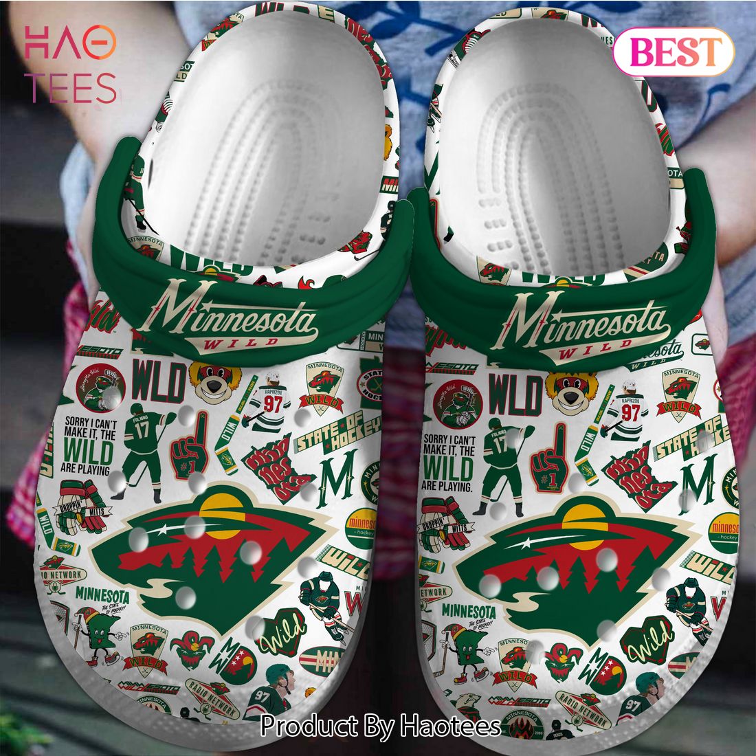 Minnesota Wild NHL Sport Crocs Crocband Clogs Shoes Comfortable For Men Women and Kids Exclusive Minnesota Wild NHL Sport Crocs Crocband Clogs Shoes Comfortable For Men Women and Kids Exclusive
