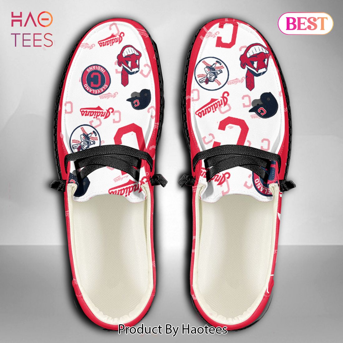 MLB Cleveland Indians Custom Name Hey Dude Shoes 01 M7 MLB Cleveland Indians Custom Name Hey Dude Shoes 01 M7