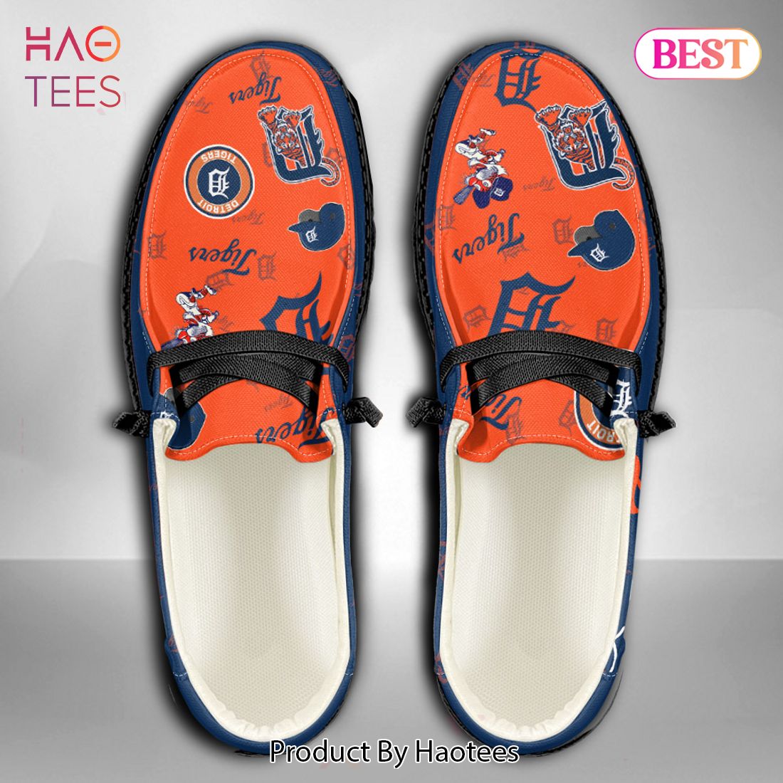 MLB Detroit Tigers Custom Name Hey Dude Shoes MLB Detroit Tigers Custom Name Hey Dude Shoes