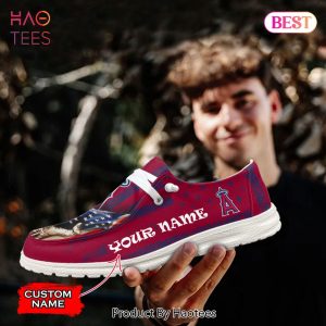MLB Los Angeles Angels Custom Name Hey Dude Shoes