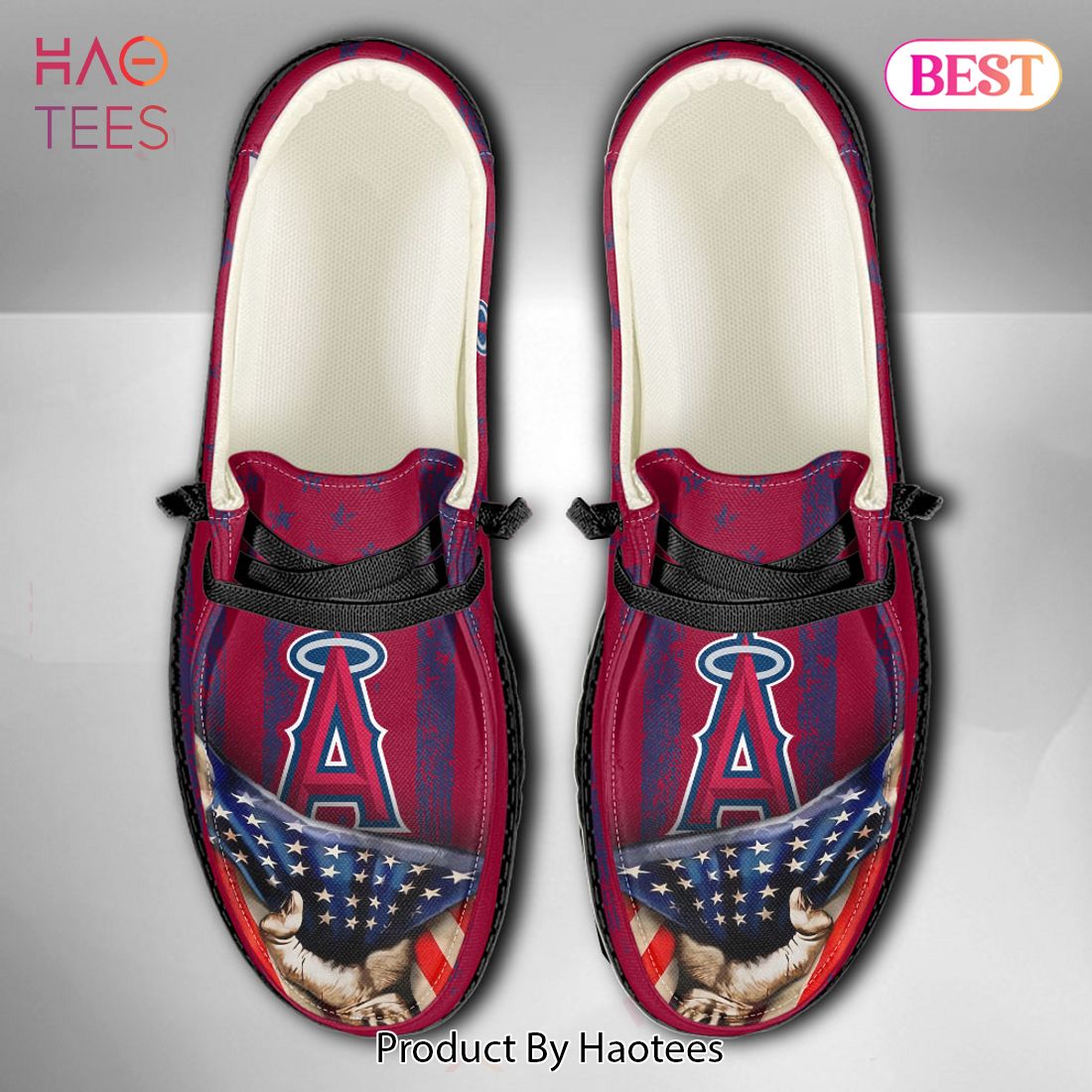 MLB Los Angeles Angels Custom Name Hey Dude Shoes MLB Los Angeles Angels Custom Name Hey Dude Shoes