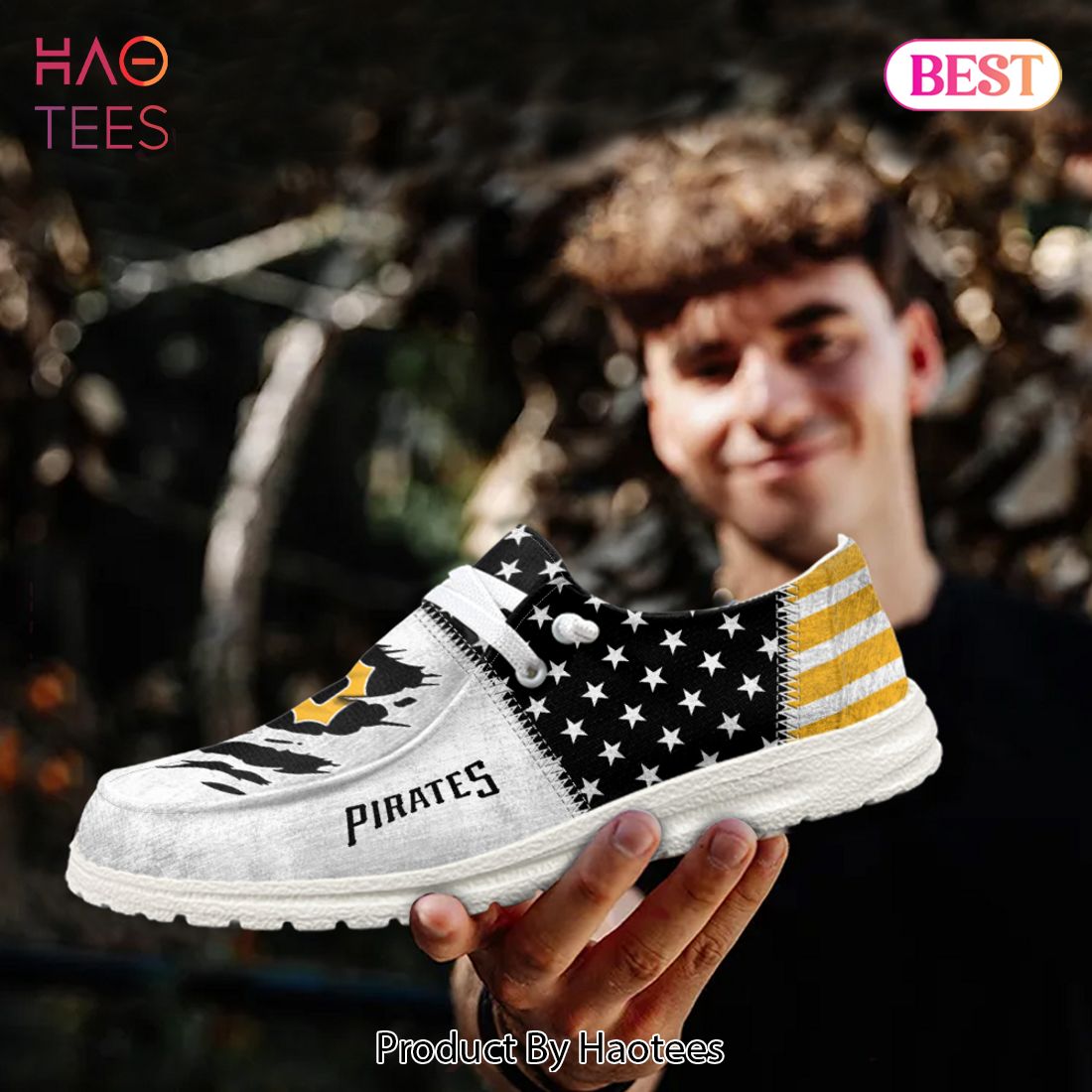 MLB Pittsburgh Pirates Custom Name Hey Dude Shoes MLB Pittsburgh Pirates Custom Name Hey Dude Shoes