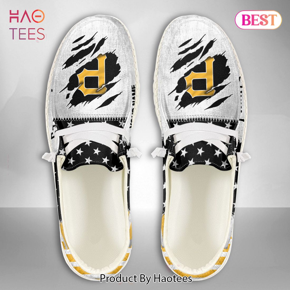 MLB Pittsburgh Pirates Custom Name Hey Dude Shoes MLB Pittsburgh Pirates Custom Name Hey Dude Shoes