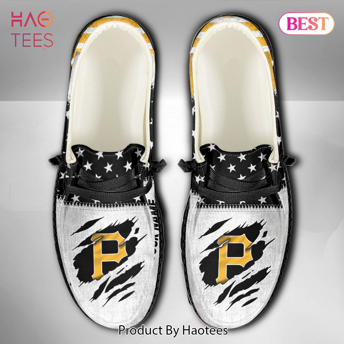 MLB Pittsburgh Pirates Custom Name Hey Dude Shoes MLB Pittsburgh Pirates Custom Name Hey Dude Shoes