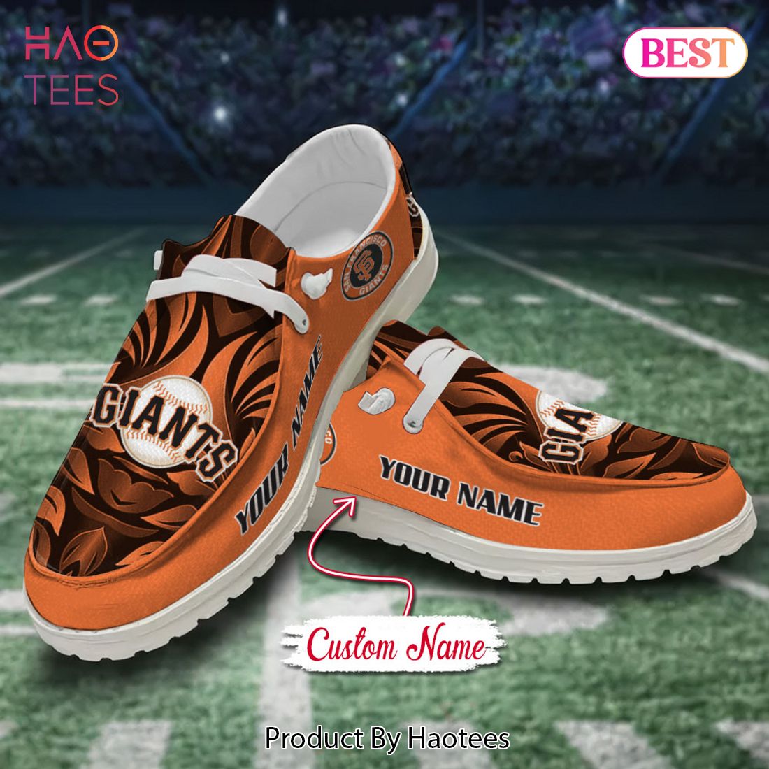 MLB San Francisco Giants Custom Name Hey Dude Shoes MLB San Francisco Giants Custom Name Hey Dude Shoes
