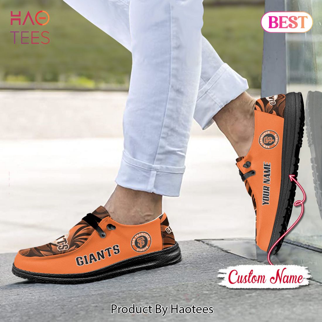 MLB San Francisco Giants Custom Name Hey Dude Shoes MLB San Francisco Giants Custom Name Hey Dude Shoes