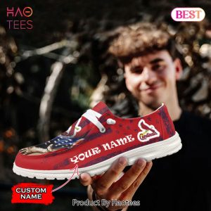 MLB St Louis Cardinals Custom Name Hey Dude Shoes