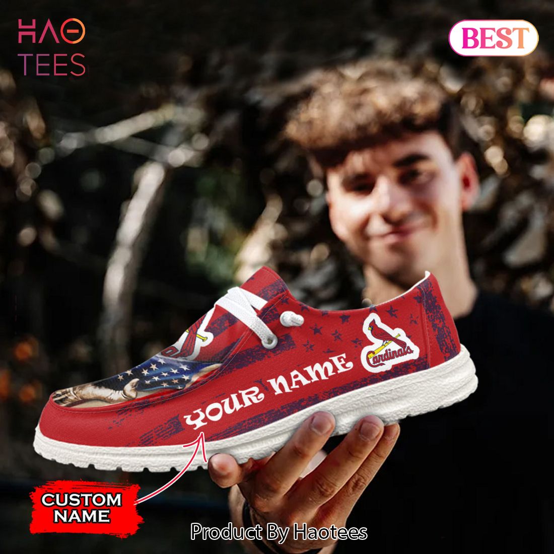 MLB St Louis Cardinals Custom Name Hey Dude Shoes MLB St Louis Cardinals Custom Name Hey Dude Shoes