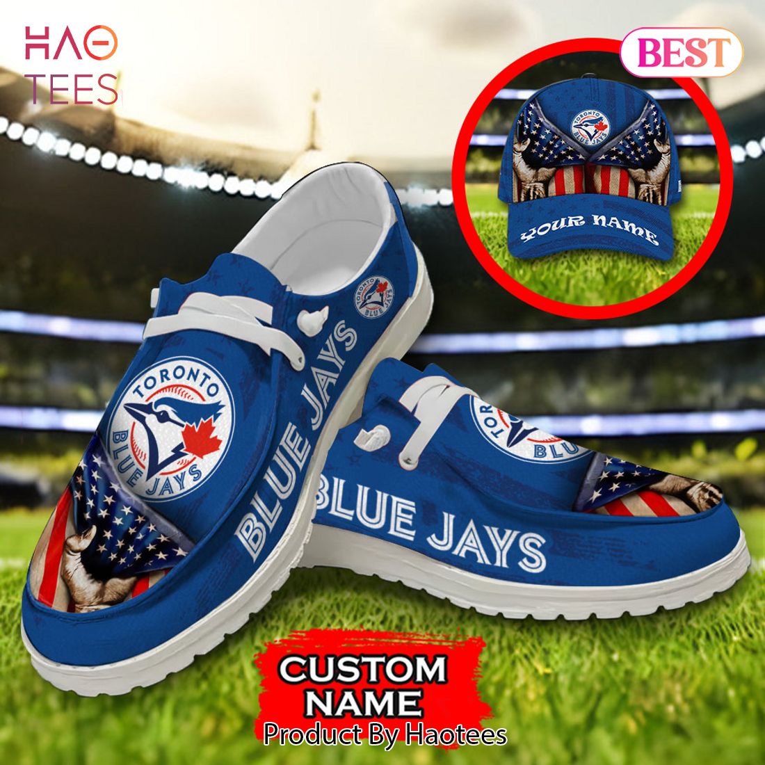 MLB Toronto Blue Jays Custom Name Hey Dude Shoes MLB Toronto Blue Jays Custom Name Hey Dude Shoes