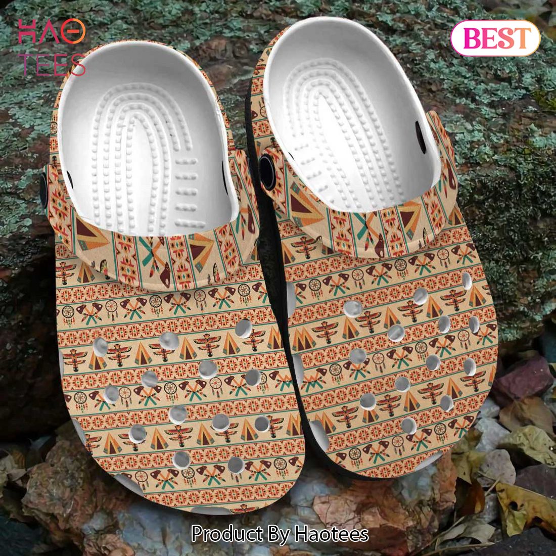 Native American Pattern Crocs Clog Shoes For Kid and Adult Exclusive Native American Pattern Crocs Clog Shoes For Kid and Adult Exclusive