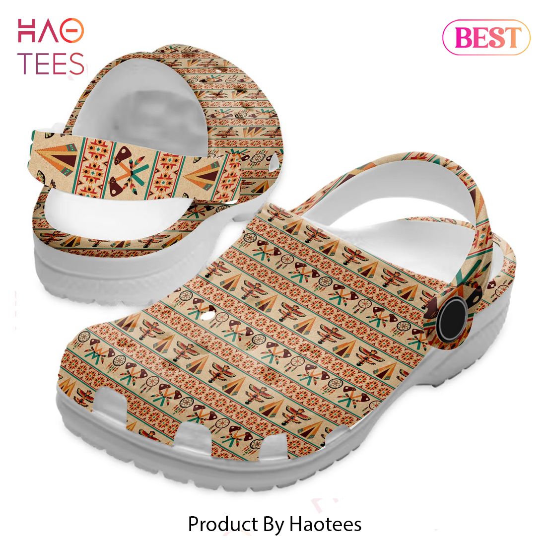 Native American Pattern Crocs Clog Shoes For Kid and Adult Exclusive Native American Pattern Crocs Clog Shoes For Kid and Adult Exclusive