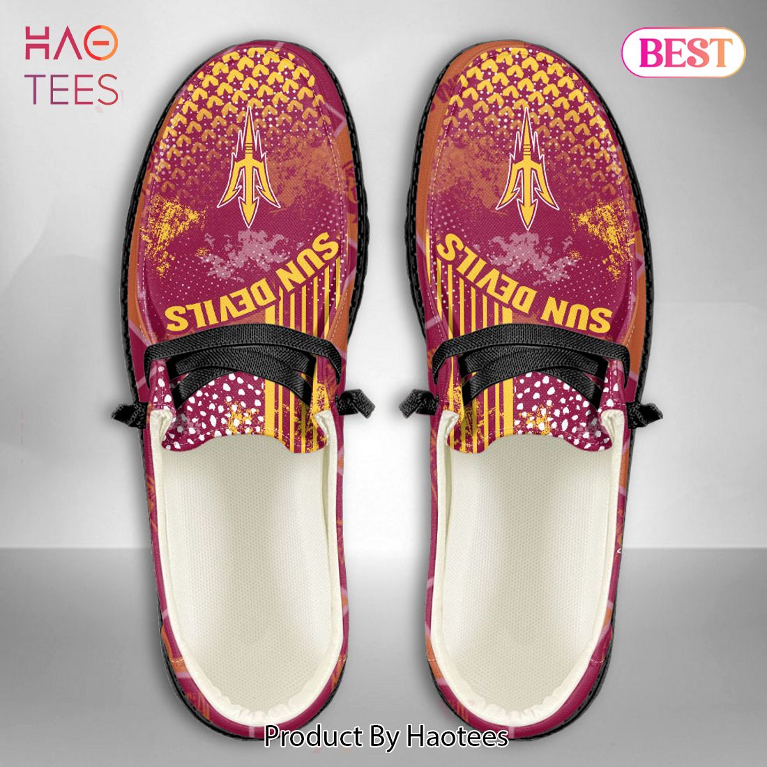 NCAA Arizona State Sun Devils Custom Name Hey Dude Shoes 03 M7 NCAA Arizona State Sun Devils Custom Name Hey Dude Shoes 03 M7
