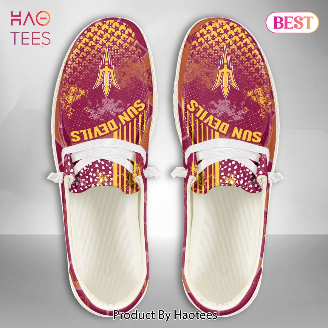 NCAA Arizona State Sun Devils Custom Name Hey Dude Shoes 03 M7 NCAA Arizona State Sun Devils Custom Name Hey Dude Shoes 03 M7