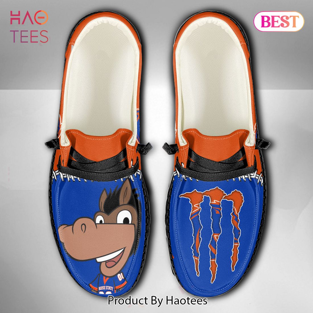 NCAA Boise State Broncos Custom Name Hey Dude Shoes NCAA Boise State Broncos Custom Name Hey Dude Shoes
