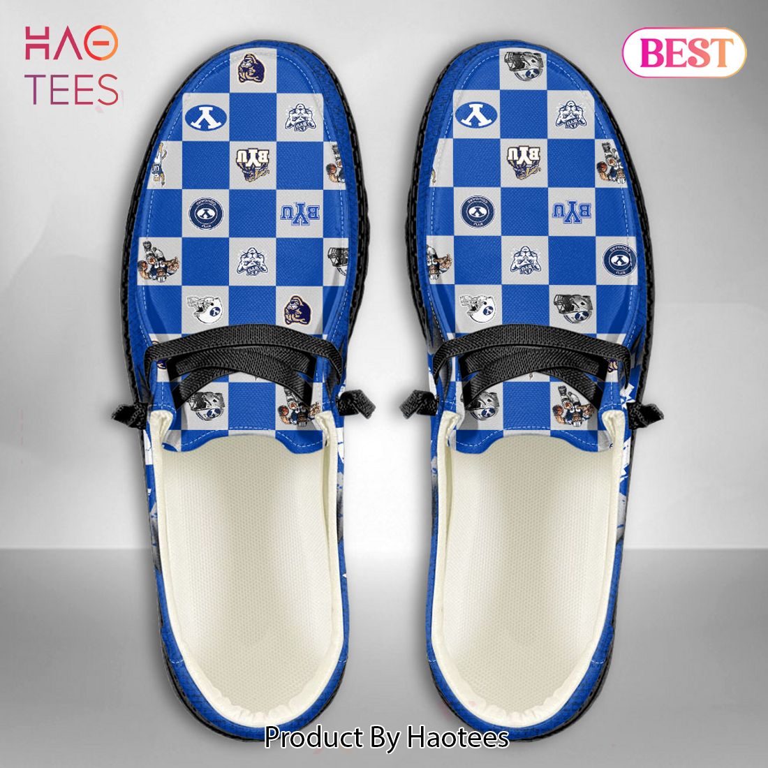 NCAA BYU Cougars Custom Name Hey Dude Shoes 01 CH1 NCAA BYU Cougars Custom Name Hey Dude Shoes 01 CH1