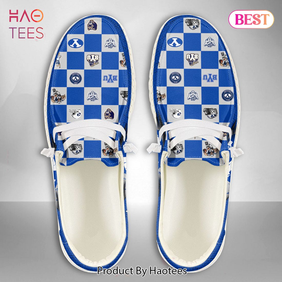 NCAA BYU Cougars Custom Name Hey Dude Shoes 01 CH1 NCAA BYU Cougars Custom Name Hey Dude Shoes 01 CH1
