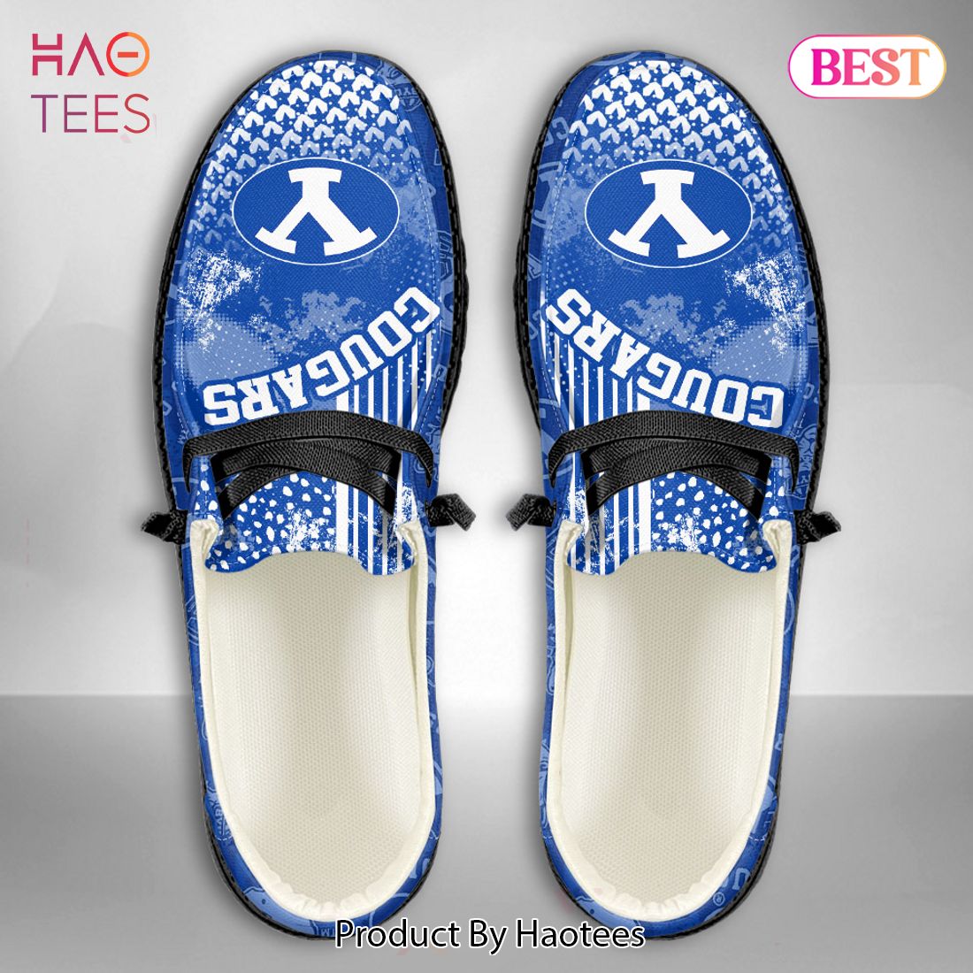 NCAA BYU Cougars Custom Name Hey Dude Shoes 03 M7 NCAA BYU Cougars Custom Name Hey Dude Shoes 03 M7