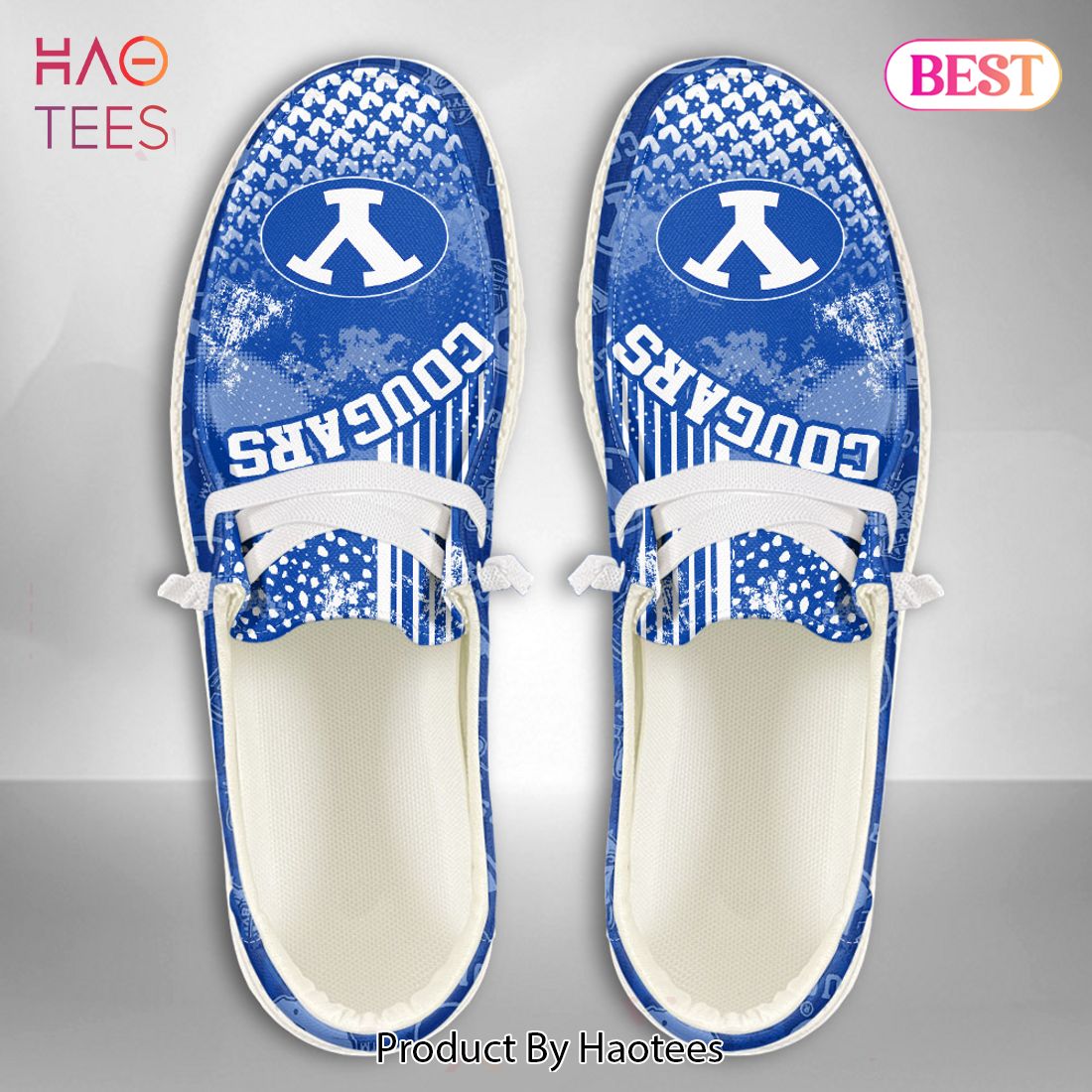 NCAA BYU Cougars Custom Name Hey Dude Shoes 03 M7 NCAA BYU Cougars Custom Name Hey Dude Shoes 03 M7