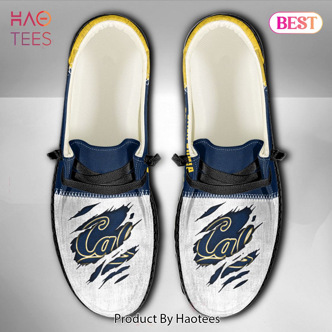 NCAA California Golden Bears Custom Name Hey Dude Shoes 09 M79 NCAA California Golden Bears Custom Name Hey Dude Shoes 09 M79