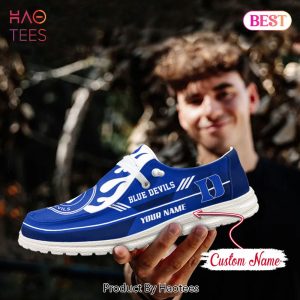 NCAA Duke Blue Devils Custom Name Hey Dude Shoes