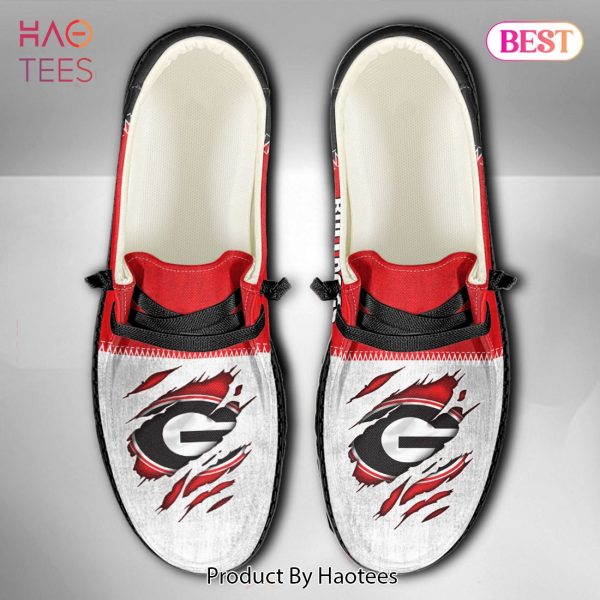 NCAA Georgia Bulldogs Custom Name Hey Dude Shoes 09 M79