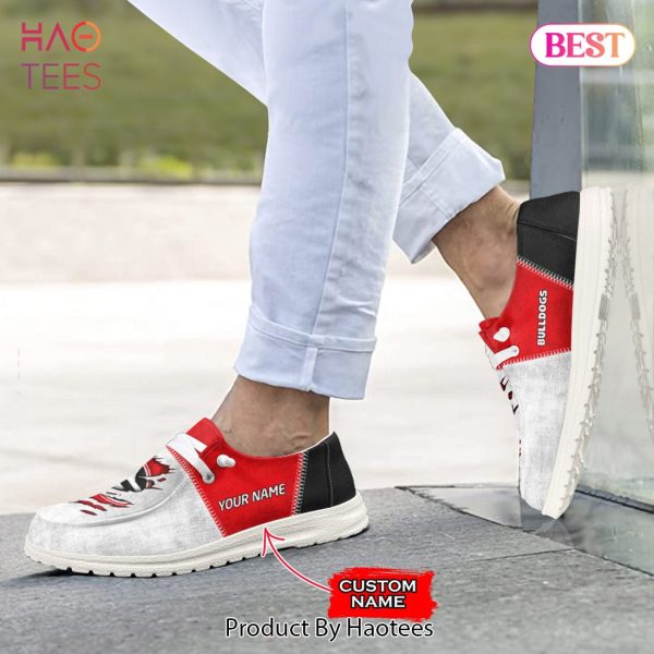 NCAA Georgia Bulldogs Custom Name Hey Dude Shoes 09 M79
