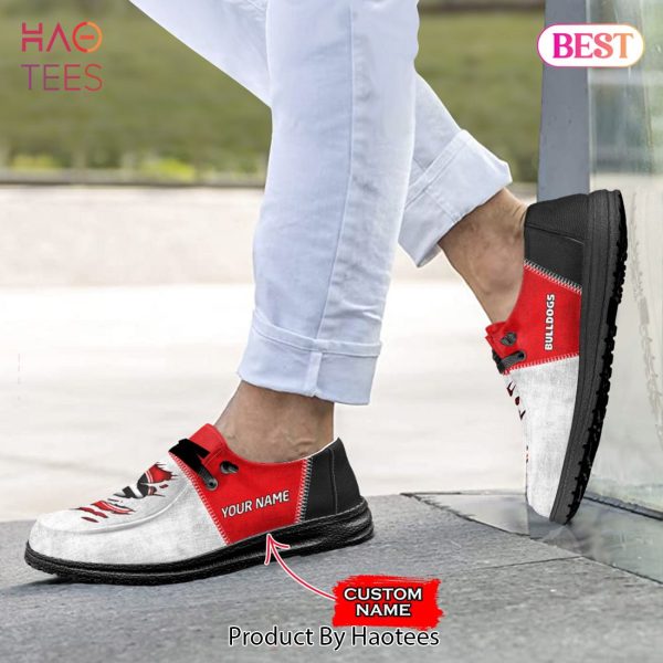 NCAA Georgia Bulldogs Custom Name Hey Dude Shoes 09 M79