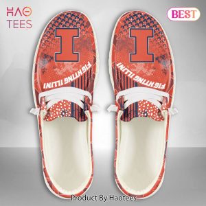 NCAA Illinois Fighting Illini Custom Name Hey Dude Shoes 03 M7
