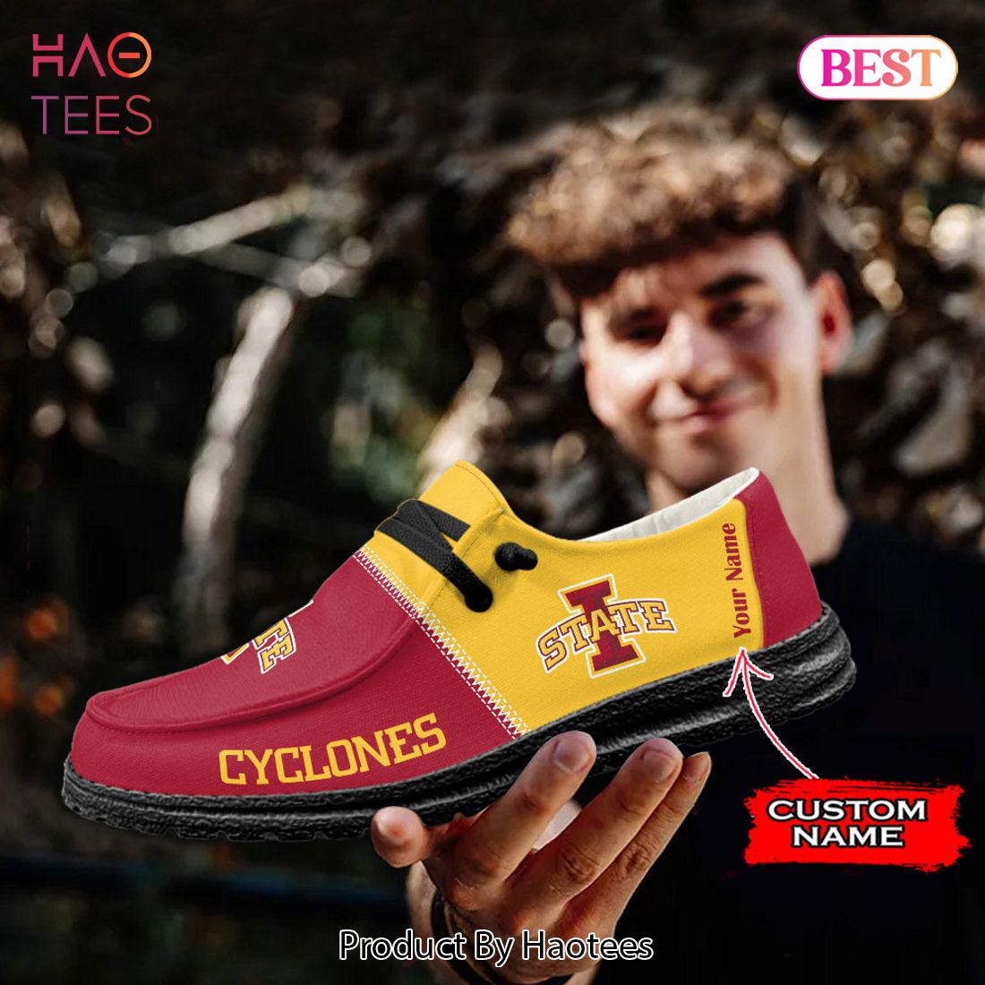 NCAA Iowa State Cyclones Custom Name Hey Dude Shoes NCAA Iowa State Cyclones Custom Name Hey Dude Shoes