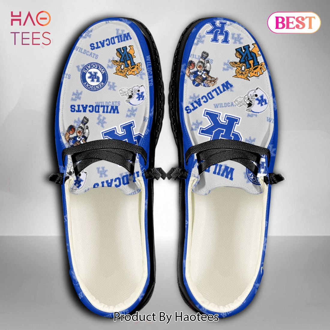 NCAA Kentucky Wildcats Custom Name Hey Dude Shoes 01 M7 NCAA Kentucky Wildcats Custom Name Hey Dude Shoes 01 M7