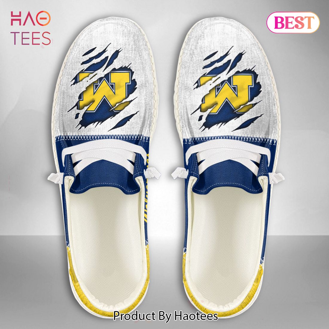 NCAA Michigan Wolverines Custom Name Hey Dude Shoes 09 M79 NCAA Michigan Wolverines Custom Name Hey Dude Shoes 09 M79