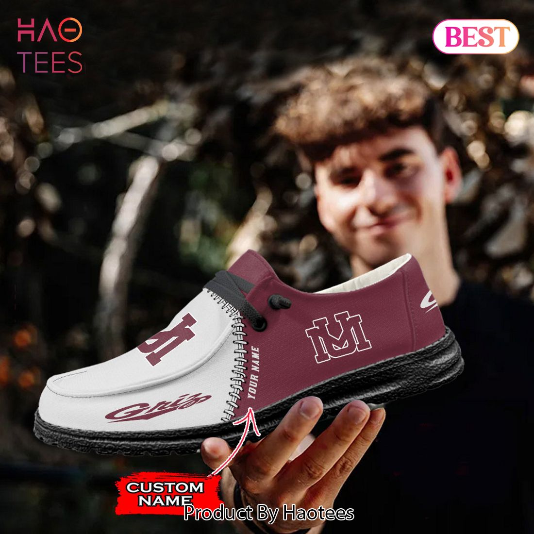 NCAA Montana Grizzlies Custom Name Hey Dude Shoes NCAA Montana Grizzlies Custom Name Hey Dude Shoes