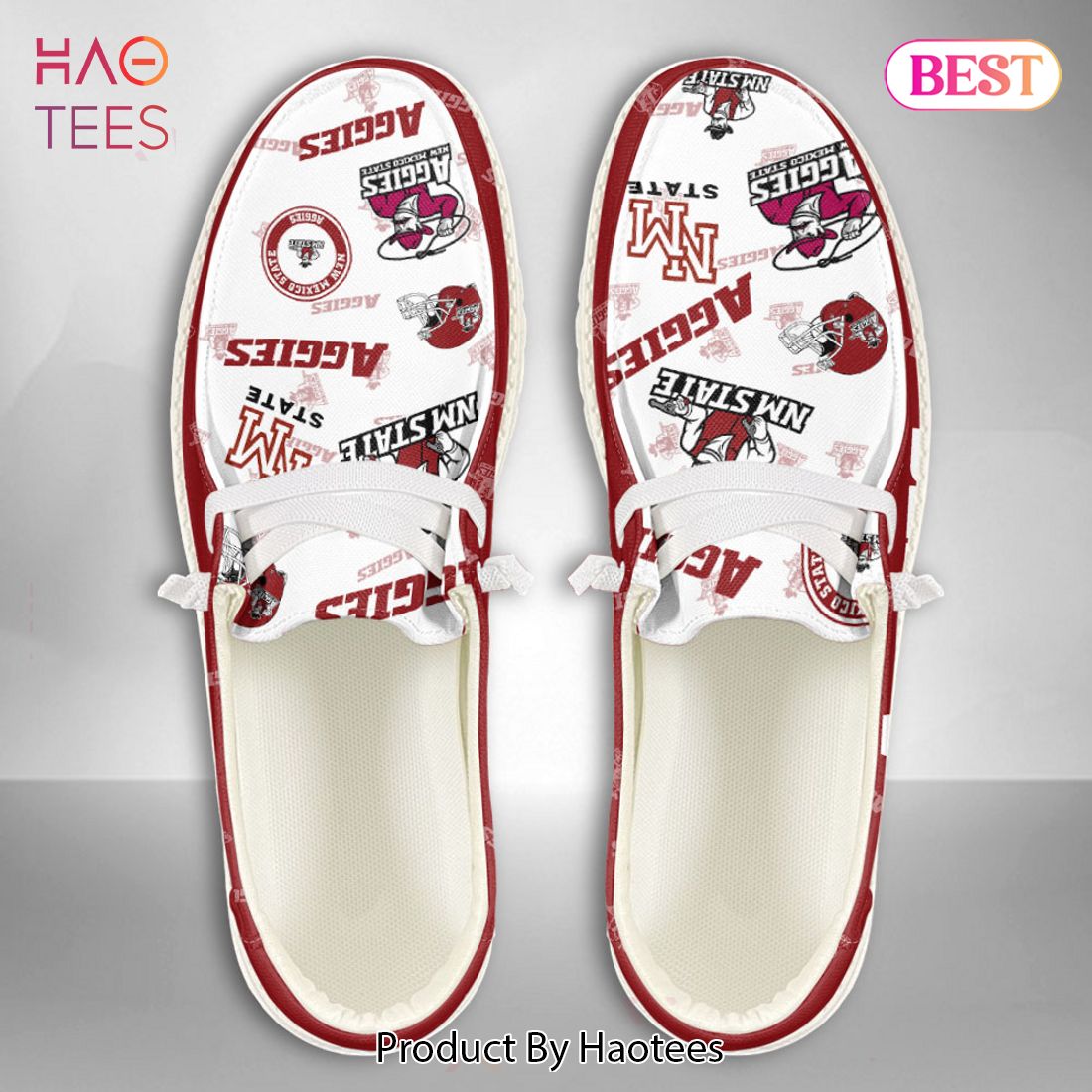 NCAA New Mexico State Aggies Custom Name Hey Dude Shoes 01 M7 NCAA New Mexico State Aggies Custom Name Hey Dude Shoes 01 M7