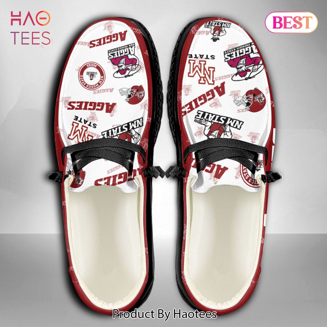 NCAA New Mexico State Aggies Custom Name Hey Dude Shoes 01 M7 NCAA New Mexico State Aggies Custom Name Hey Dude Shoes 01 M7