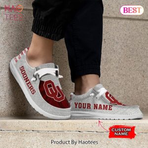 NCAA Oklahoma Sooners Custom Name Hey Dude Shoes 13 M79