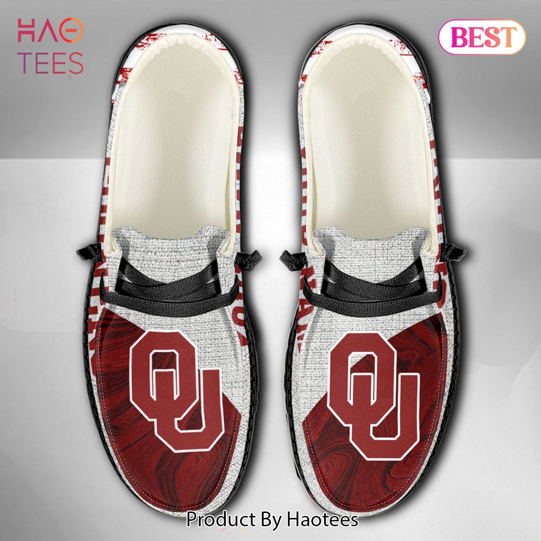 NCAA Oklahoma Sooners Custom Name Hey Dude Shoes 13 M79 NCAA Oklahoma Sooners Custom Name Hey Dude Shoes 13 M79