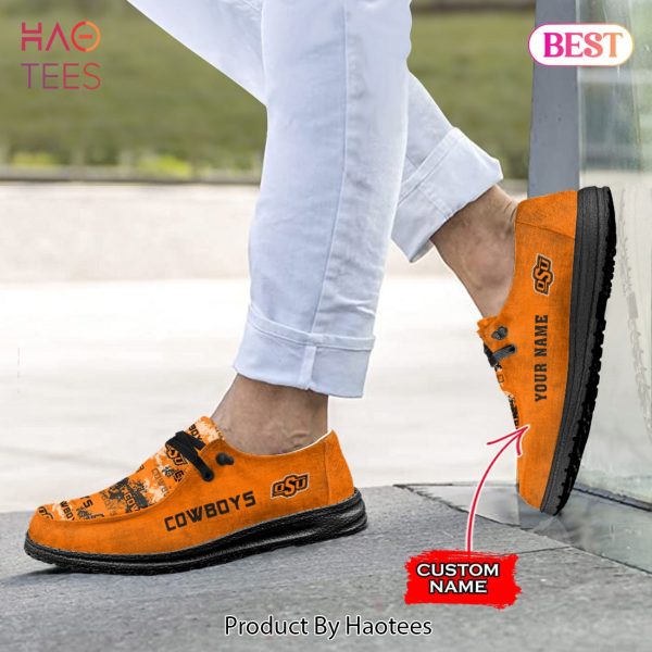 NCAA Oklahoma State Cowboys Custom Name Hey Dude Shoes 05 M22