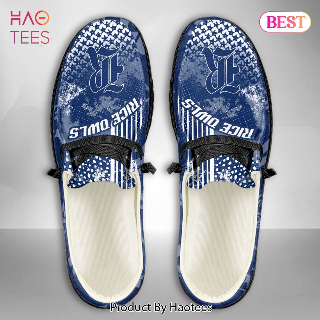 NCAA Rice Owls Custom Name Hey Dude Shoes 03 M7 NCAA Rice Owls Custom Name Hey Dude Shoes 03 M7