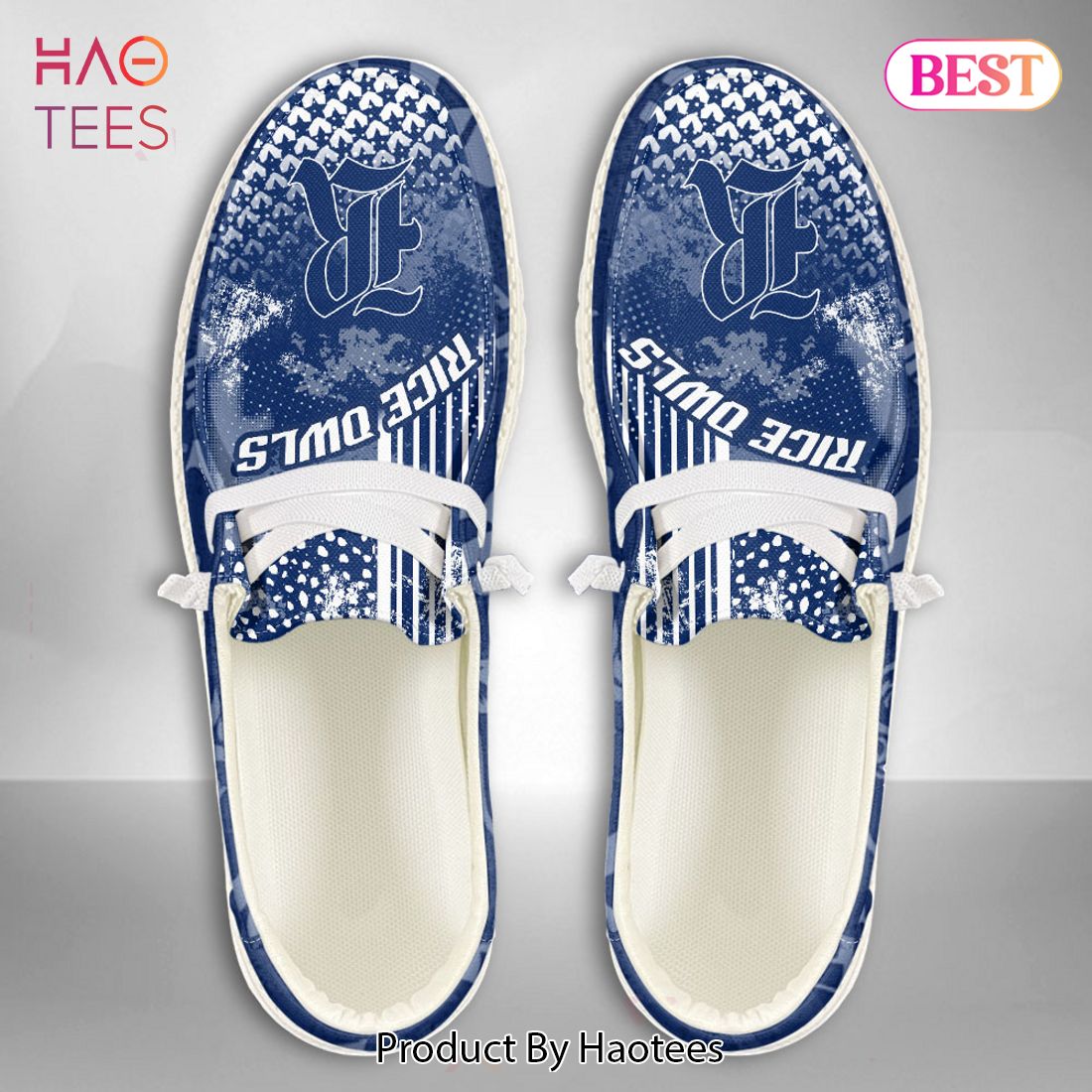 NCAA Rice Owls Custom Name Hey Dude Shoes 03 M7 NCAA Rice Owls Custom Name Hey Dude Shoes 03 M7