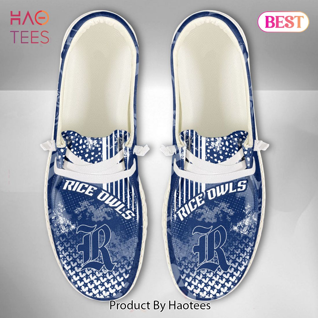 NCAA Rice Owls Custom Name Hey Dude Shoes 03 M7 NCAA Rice Owls Custom Name Hey Dude Shoes 03 M7