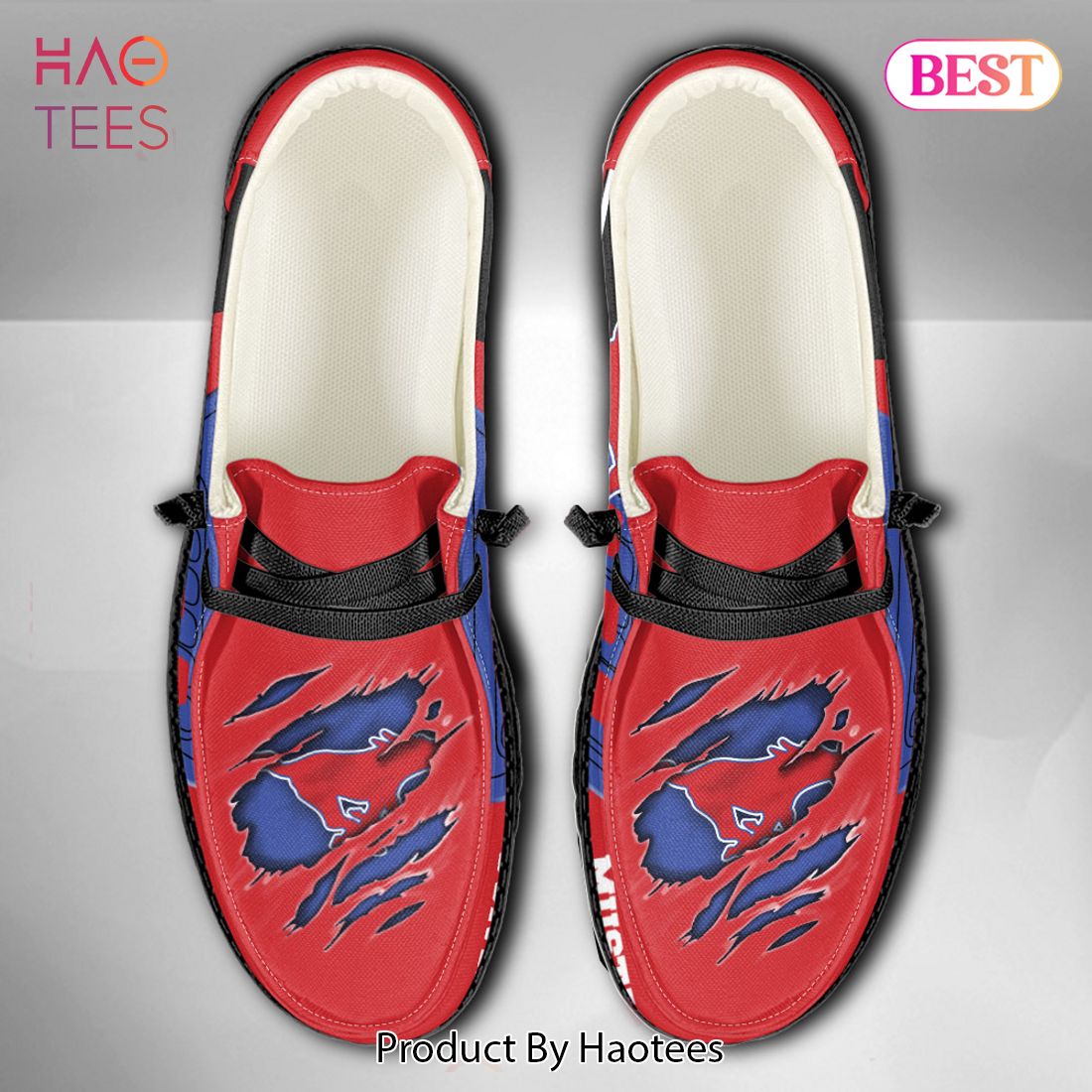NCAA SMU Mustangs Custom Name Hey Dude Shoes 07 M7 NCAA SMU Mustangs Custom Name Hey Dude Shoes 07 M7