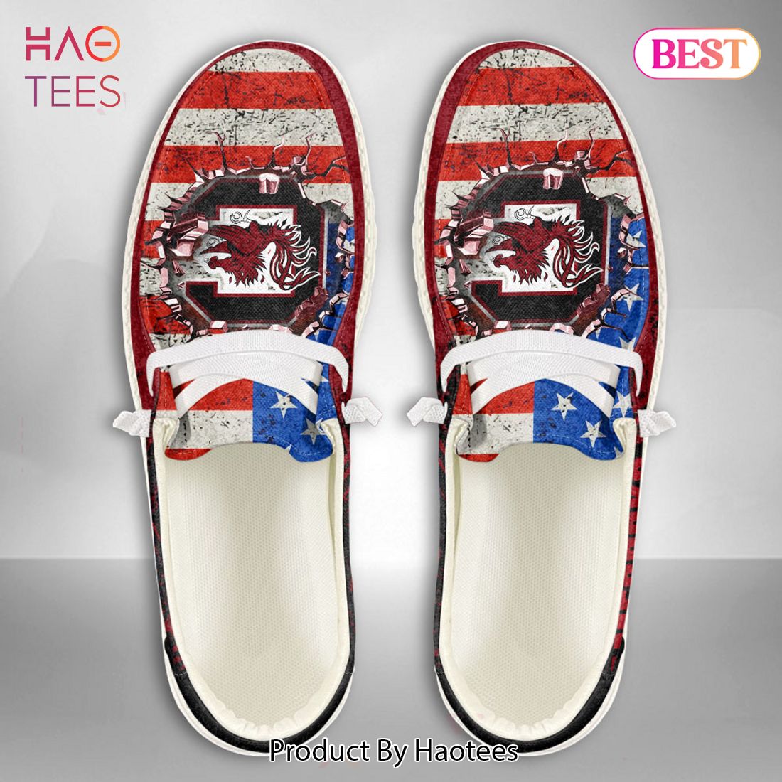 NCAA South Carolina Gamecocks Custom Name Hey Dude Shoes 07 M79 NCAA South Carolina Gamecocks Custom Name Hey Dude Shoes 07 M79