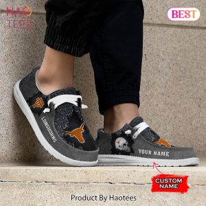 NCAA Texas Longhorns Custom Name Hey Dude Shoes