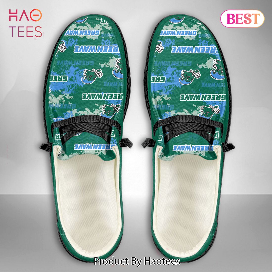 NCAA Tulane Green Wave Custom Name Hey Dude Shoes 05 M7 NCAA Tulane Green Wave Custom Name Hey Dude Shoes 05 M7