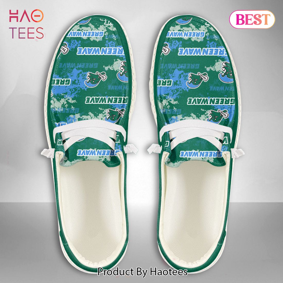 NCAA Tulane Green Wave Custom Name Hey Dude Shoes 05 M7 NCAA Tulane Green Wave Custom Name Hey Dude Shoes 05 M7