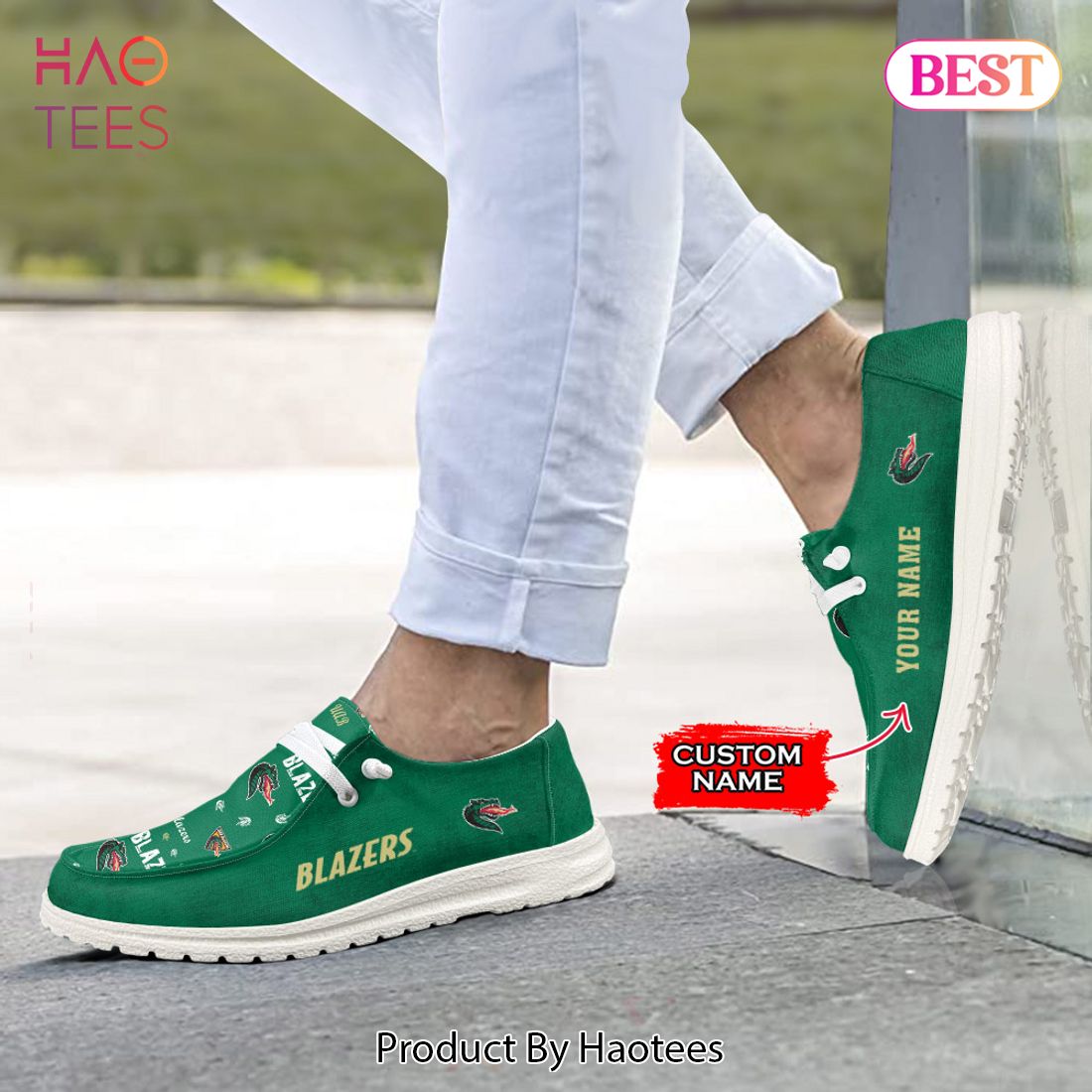 NCAA UAB BLAZERS Custom Name Hey Dude Shoes 04 M12 NCAA UAB BLAZERS Custom Name Hey Dude Shoes 04 M12