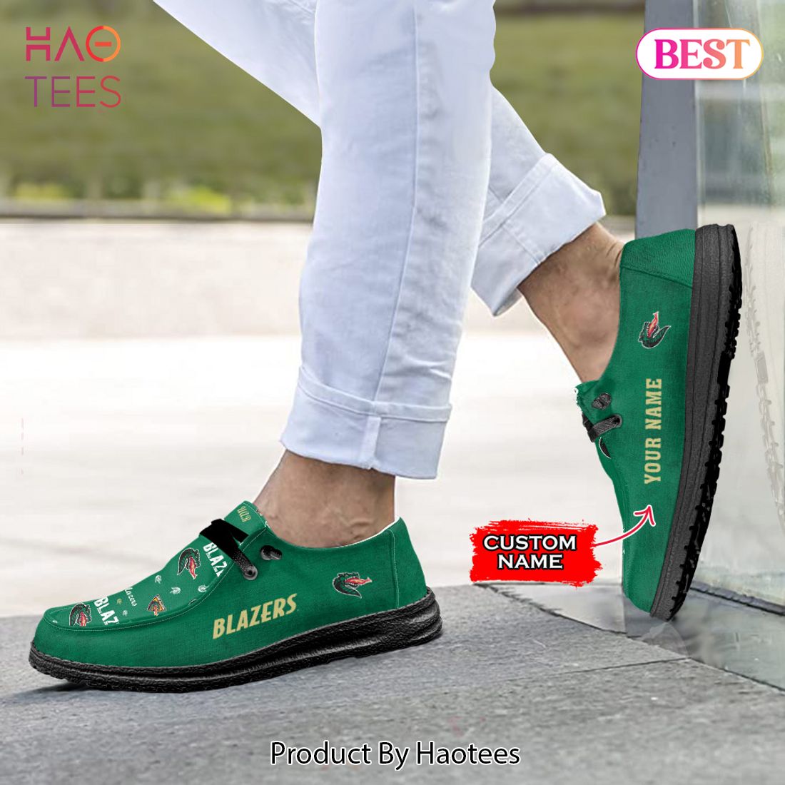 NCAA UAB BLAZERS Custom Name Hey Dude Shoes 04 M12 NCAA UAB BLAZERS Custom Name Hey Dude Shoes 04 M12
