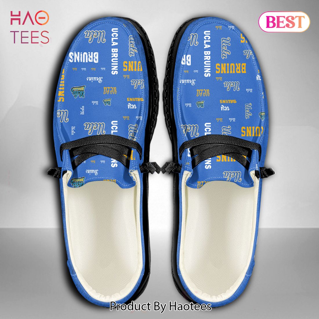 NCAA UCLA Bruins Custom Name Hey Dude Shoes 04 M7 NCAA UCLA Bruins Custom Name Hey Dude Shoes 04 M7